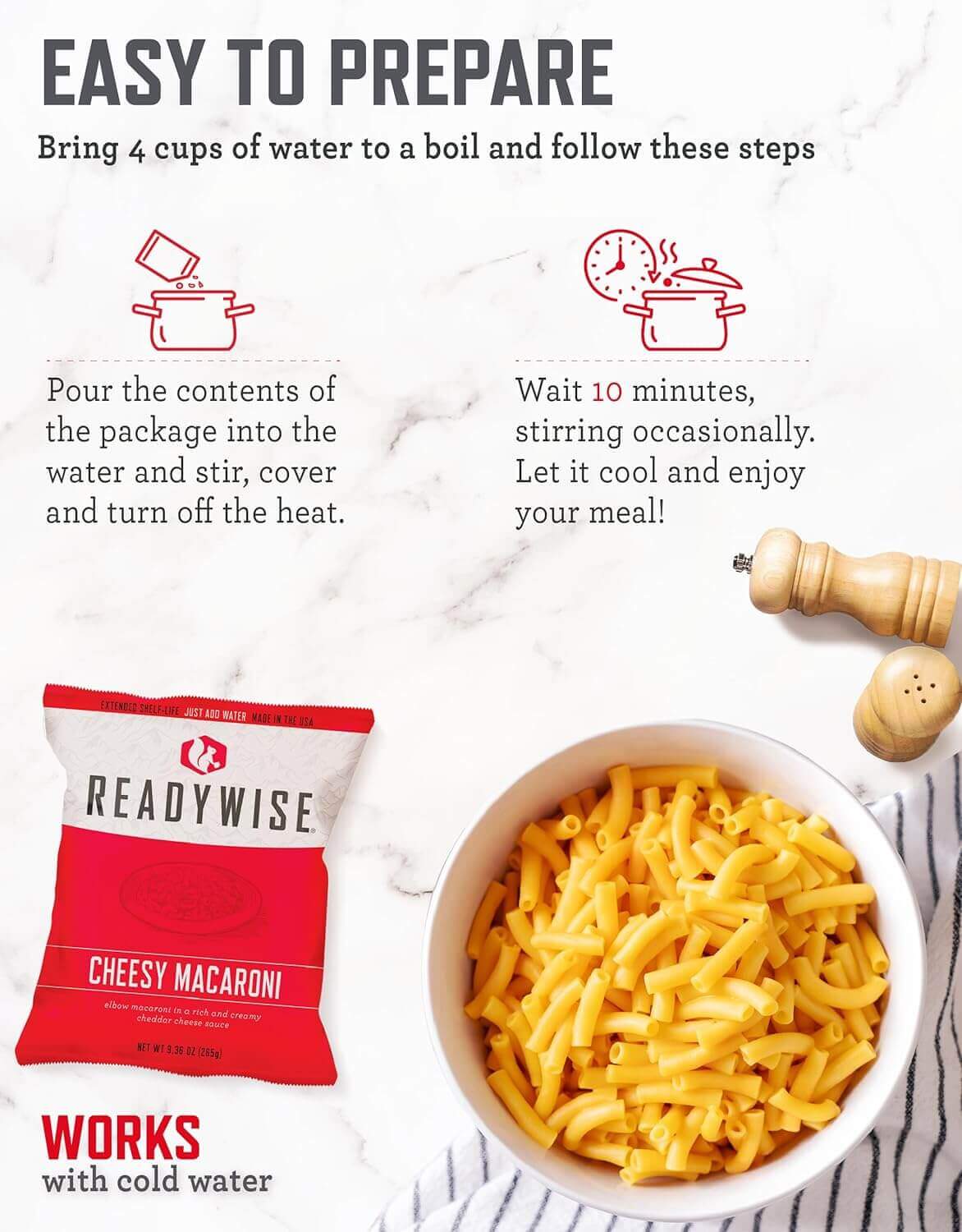28 portions de petit-déjeuner et d'entrée lyophilisés, DryBag, jusqu'à 25 ans