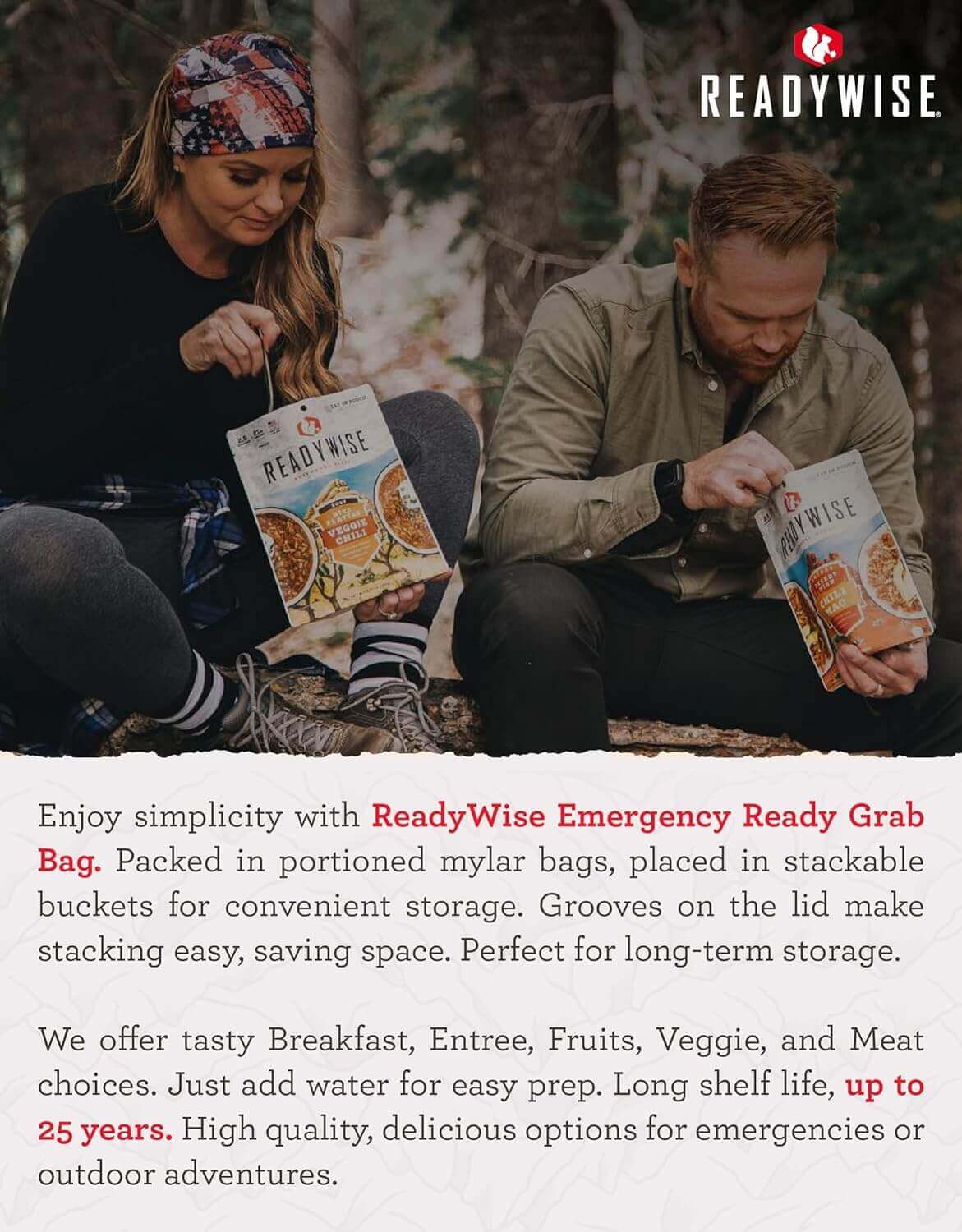 28 portions de petit-déjeuner et d'entrée lyophilisés, DryBag, jusqu'à 25 ans