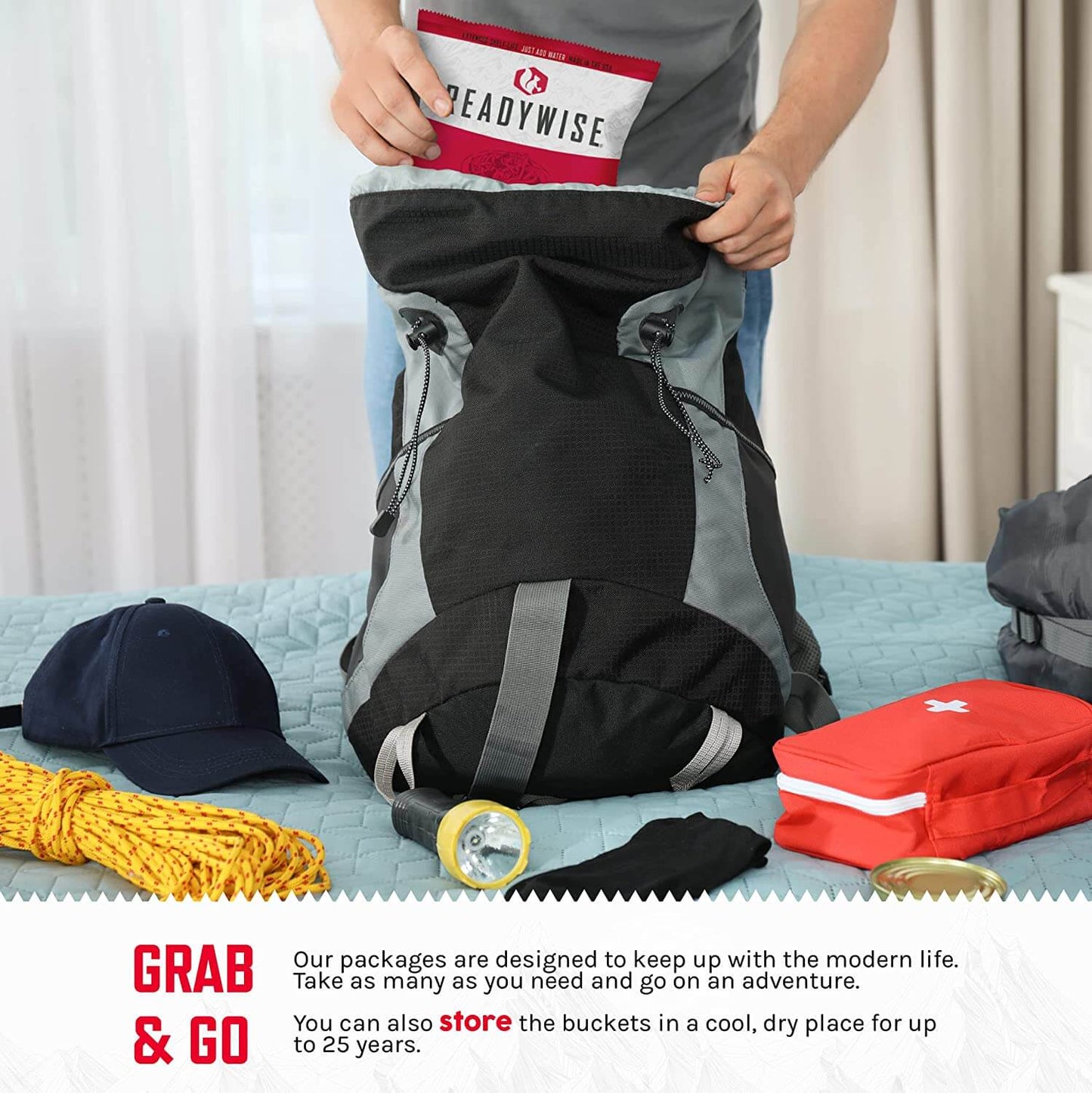 28 portions de petit-déjeuner et d'entrée lyophilisés, DryBag, jusqu'à 25 ans