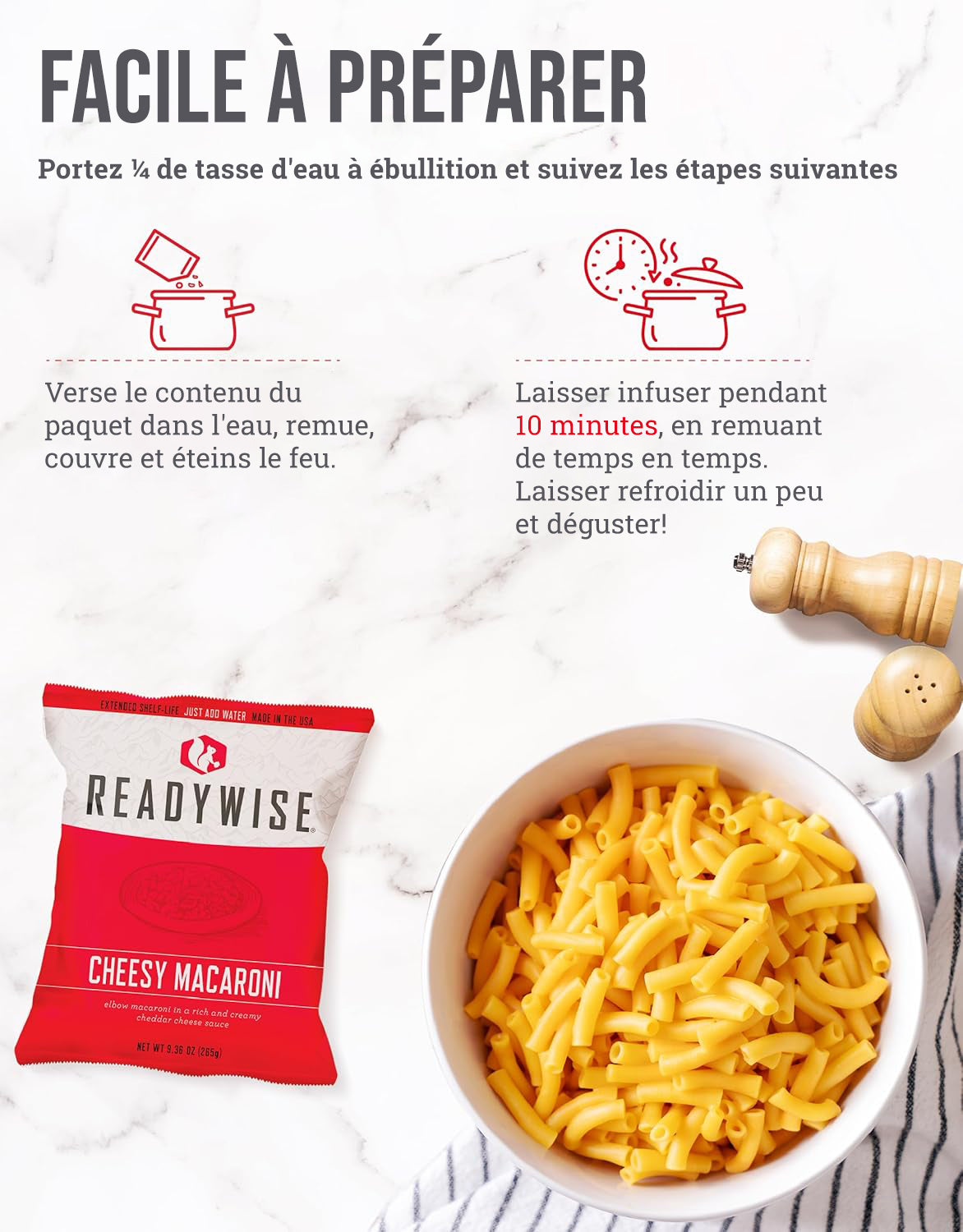 Entrée de 120 portions, repas végétariens lyophilisés, jusqu'à 25 ans