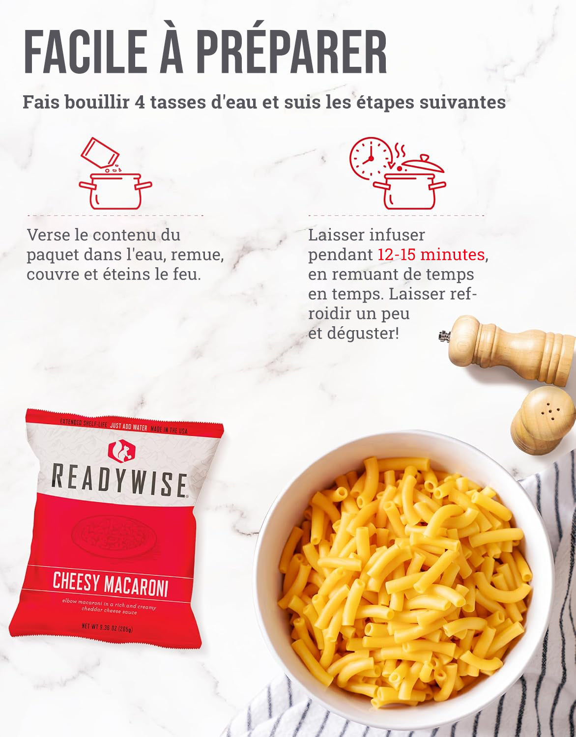 Entrée de 60 portions, repas végétariens lyophilisés, jusqu'à 25 ans