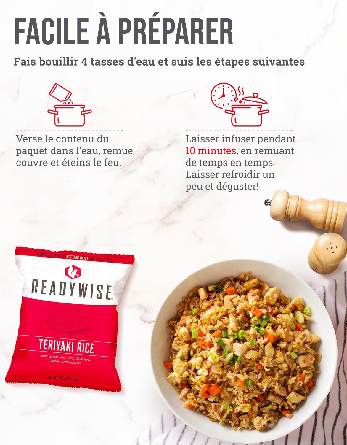 60 portions de petit-déjeuner et d'entrée lyophilisés, DryBag, jusqu'à 25 ans