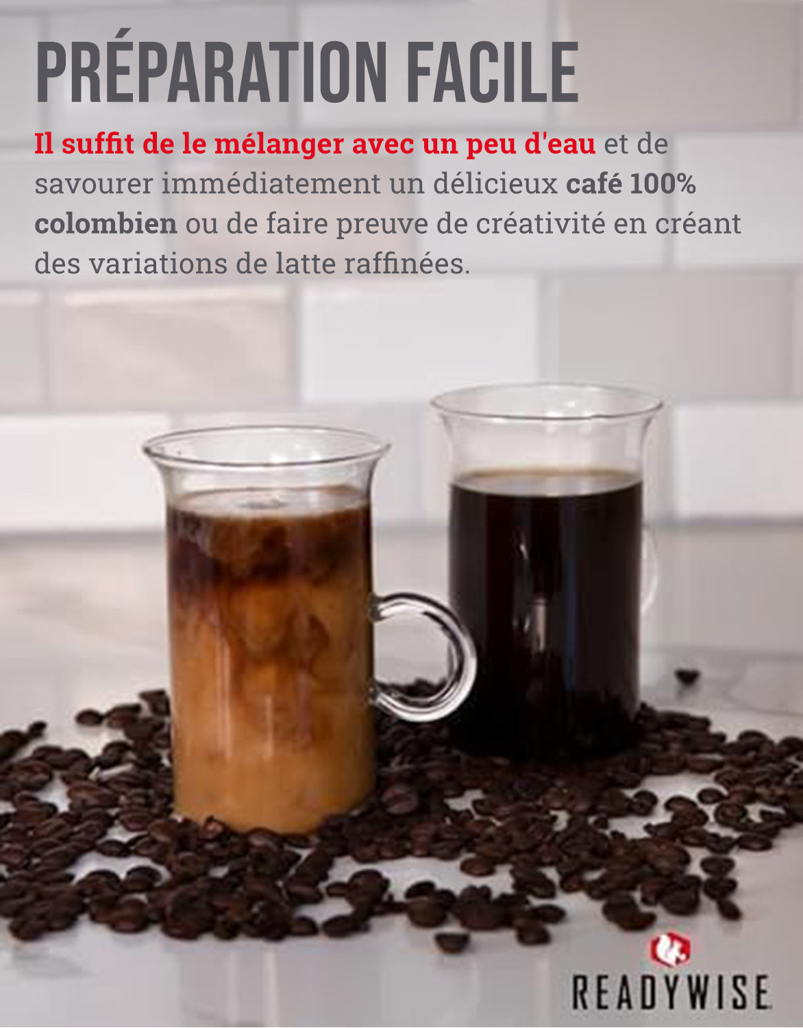 ReadyWise, 360 portions, seau à café, durée de conservation jusqu'à 15 ans