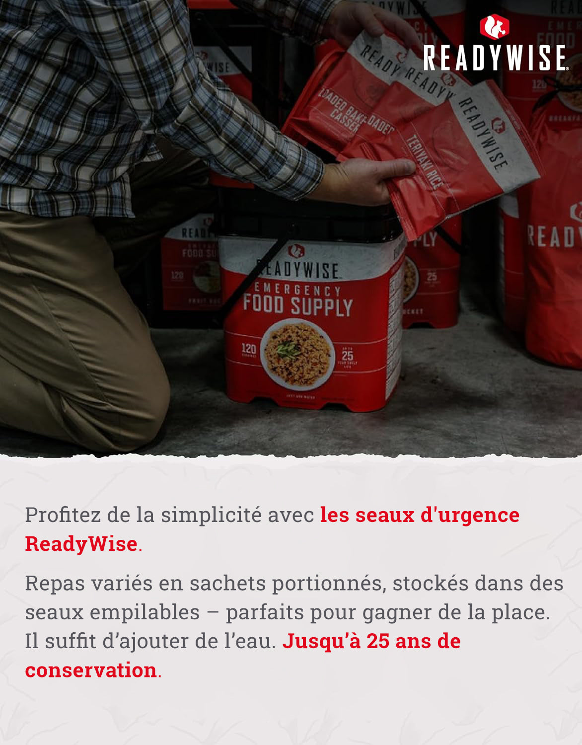 60 portions de petit-déjeuner et d'entrée lyophilisés, DryBag, jusqu'à 25 ans