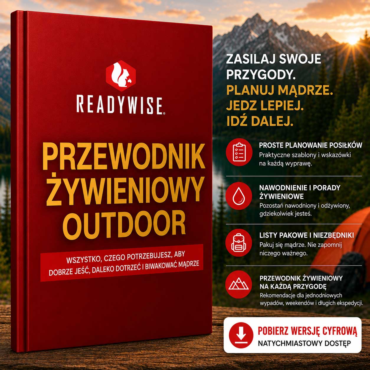 Guide Outdoor Gratuit – Apprenez à planifier vos repas, rester bien hydraté et préparer intelligemment votre équipement pour toutes vos aventures